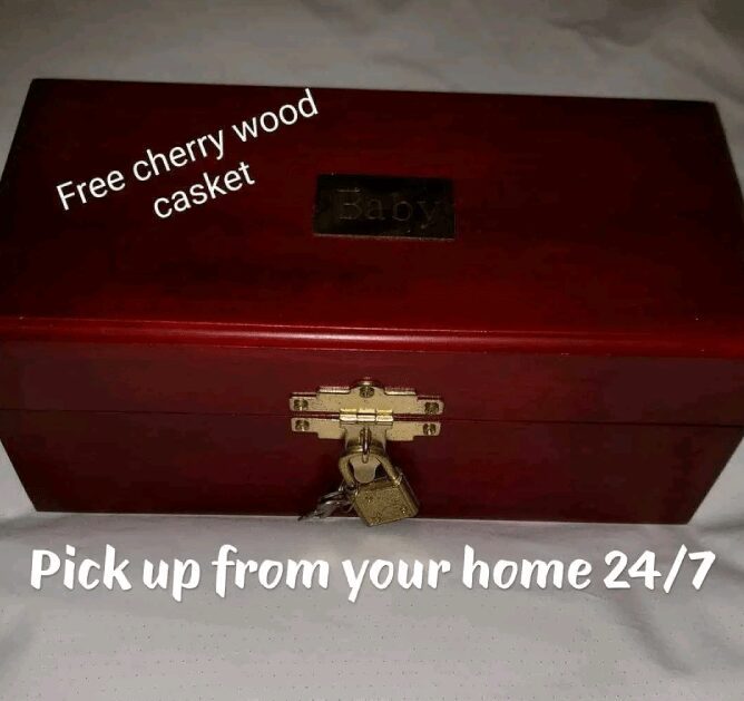 Free cherry wood casket offer